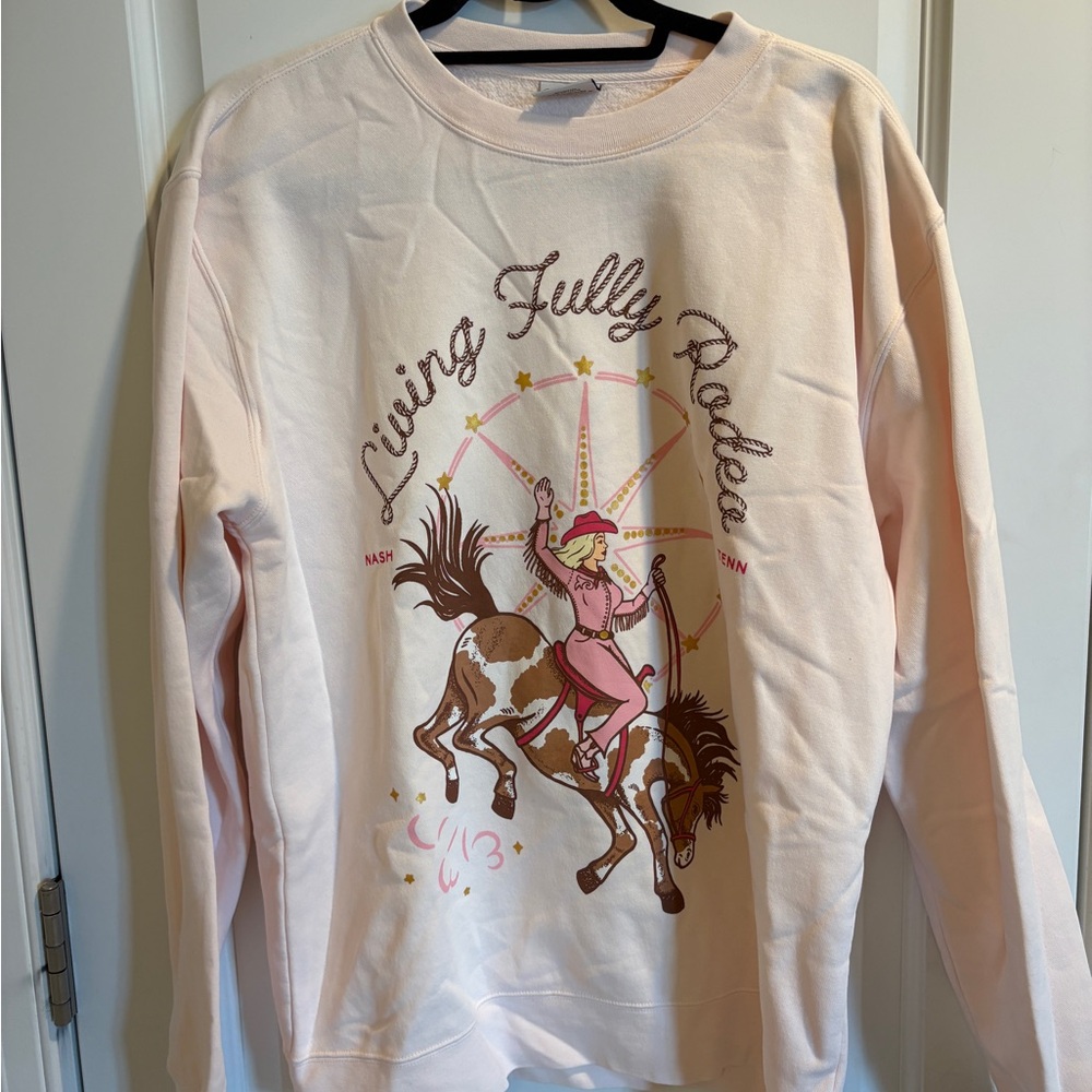 Living Fully Rodeo Pink Sweatshirt